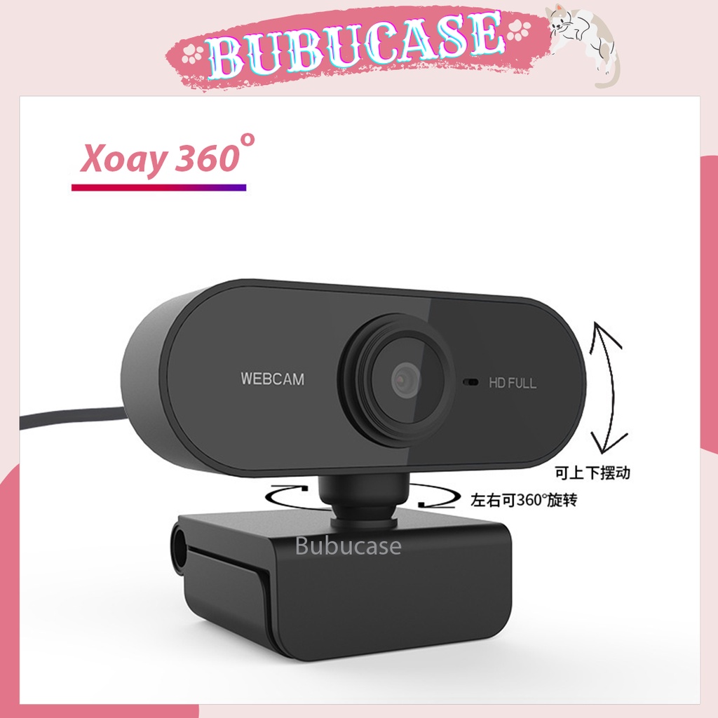 Webcam/Camera Máy Tính Bocheng Tích Hợp Micro Chống Ồn, Full HD 1080p, Lấy Nét Tự Động, Siêu Nét Dùng Cho PC/Laptop