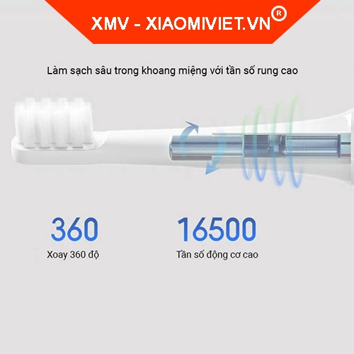 Bàn chải điện Xiaomi Mijia T100 và đầu bàn chải thay thế - Hàng chính hãng