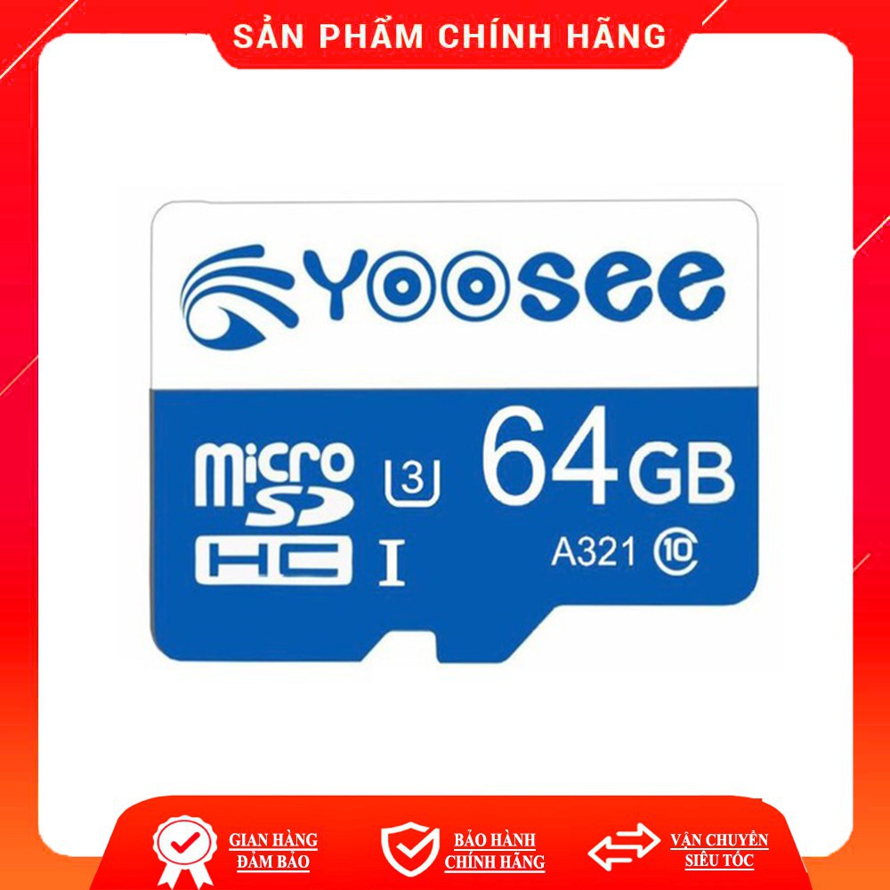 [Bán Giá Gốc] Thẻ nhớ YOOSEE 64GB U3 Class 10 chuyên dụng cho camera wifi và điện thoại