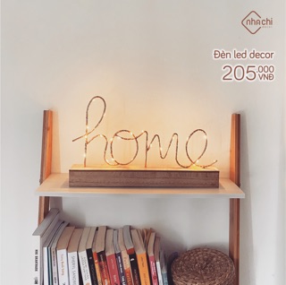 Đèn Led Home - Love đế gỗ