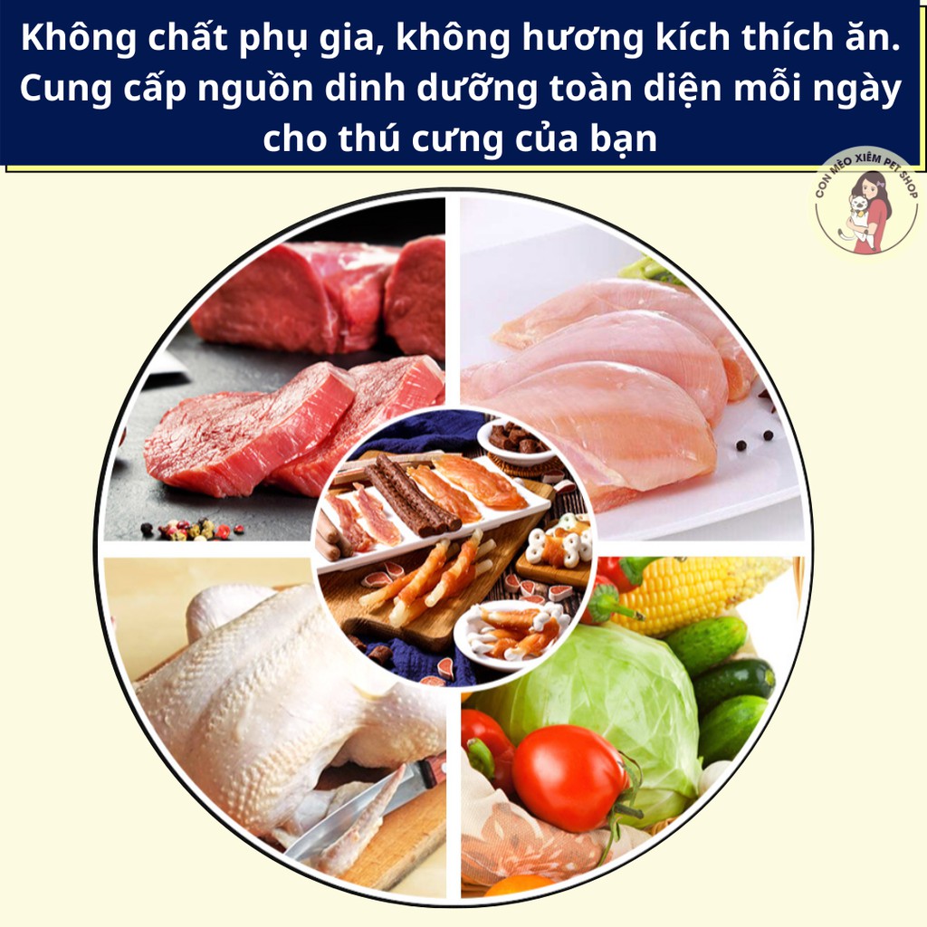 linhan -  Bánh cho chó làm sạch răng dinh dưỡng 100gr - Thức ăn bánh thưởng huấn luyện tăng cân cho cún mèo Con Mèo Xiêm