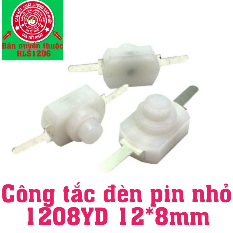 Công tắc đèn pin 1208YD 12*8mm