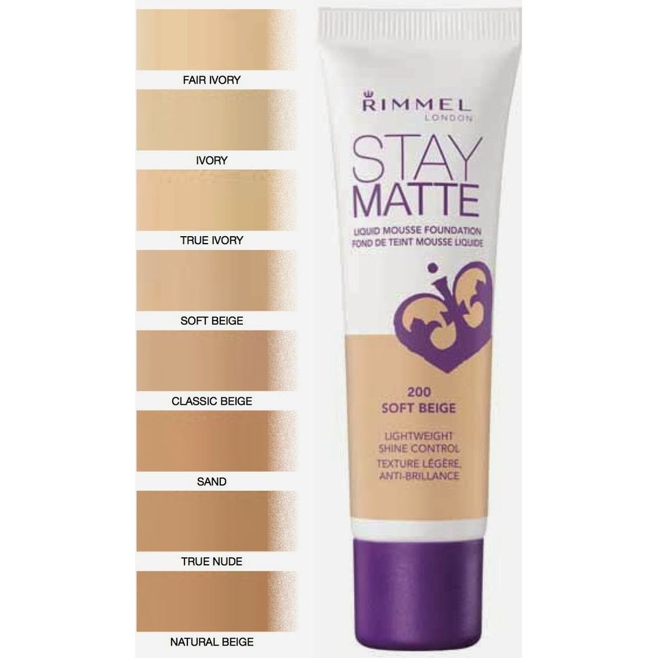 Kem Nền Rimmel Stay Matte Liquid Mousse Liquid (30ml)