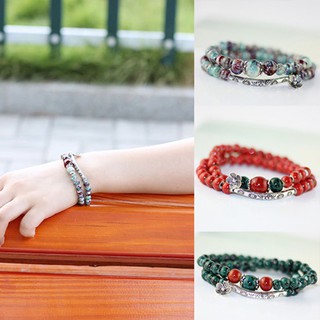 Vòng tay chuỗi hạt sứ phong cách retro cho nữ