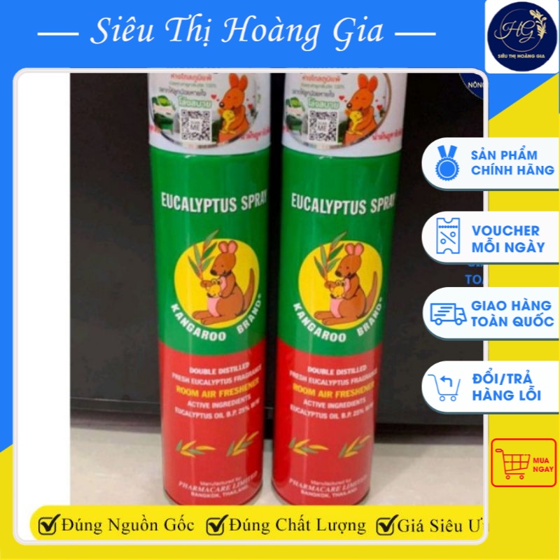 Xịt phòng tinh dầu Khuynh Diệp Kangaroo Eucalyptus Oil Spray