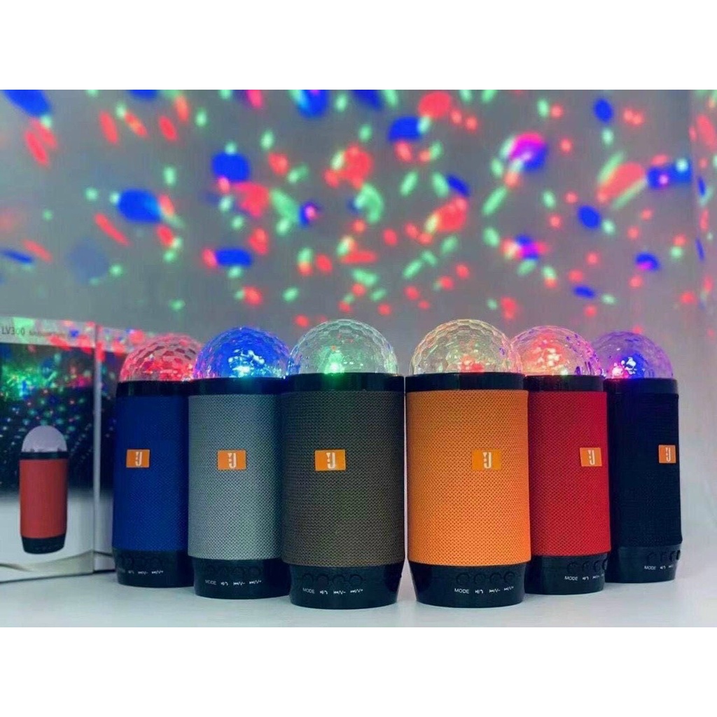 Loa Bluetooth LV300 , Kèm đèn xoay chớp cảm biến nháy theo nhạc Hỗ trợ cắm USB, Thẻ Nhớ
