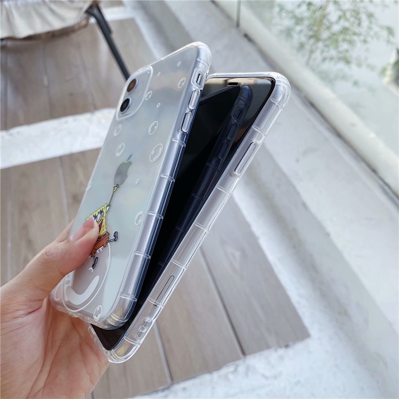 Ốp điện thoại mềm hình SpongeBob dễ thương cho IPHONE 12/13 PRO MAX 6S 7PLUS 8PLUS 11PROMAX X XR XSMAX