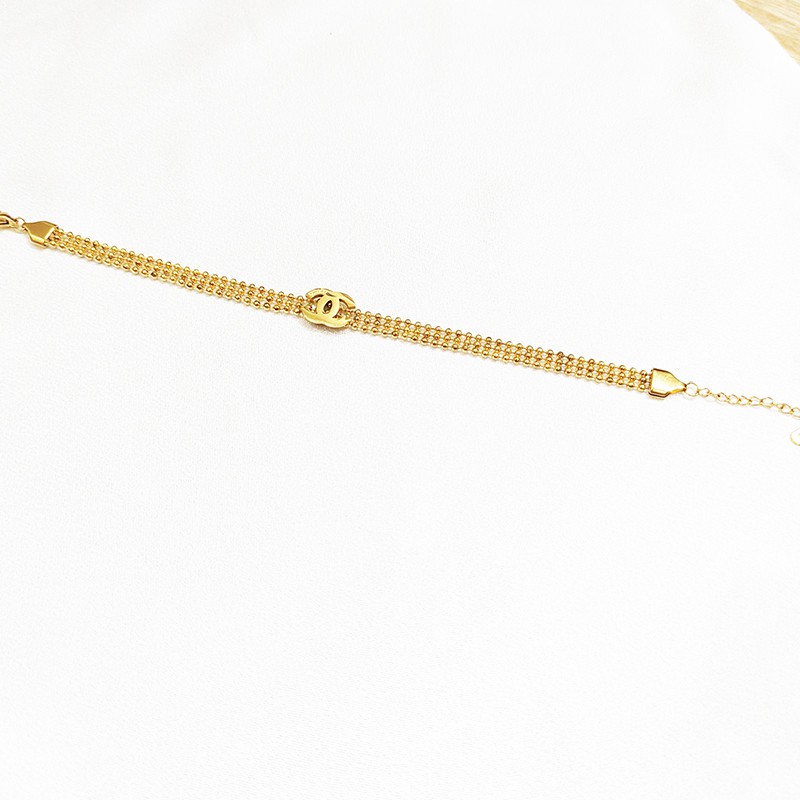 Lắc Tay Nữ 3 Hàng Bi Titan Ko Han Rỉ TT 3708