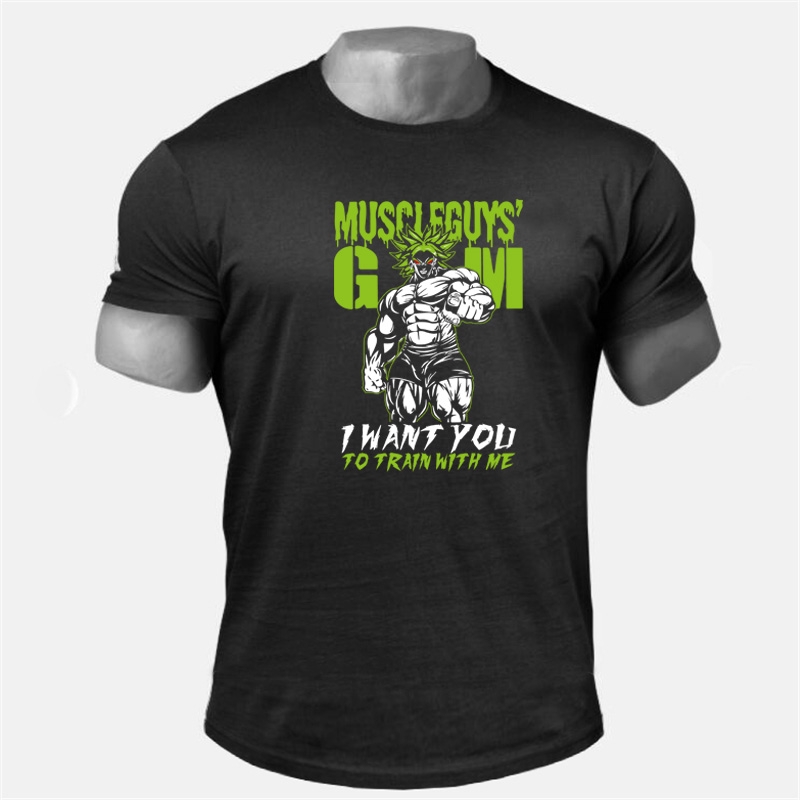 Áo thun nam tập thể thao ngắn tay chất liệu cotton thoáng mát