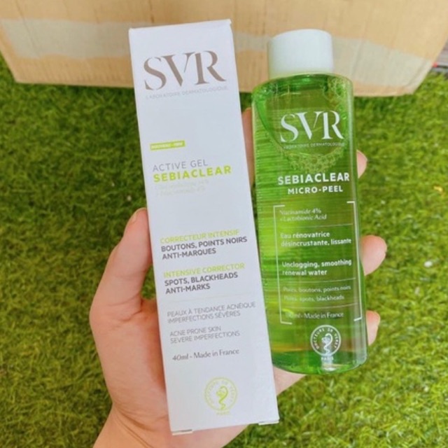 Toner SVR Sebiaclear Micro Peel Nước Cân Bằng thanh lọc, tẩy tế bào chết cho da dầu mụn 150mL