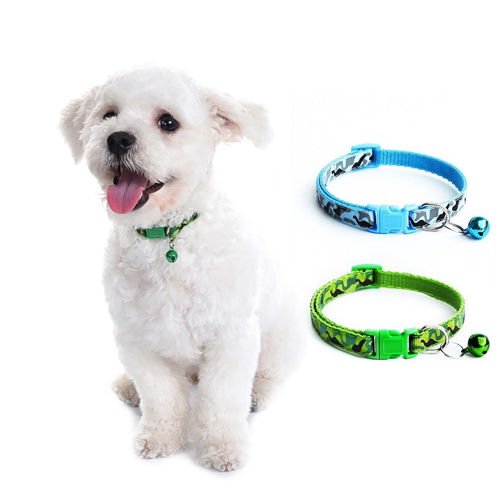 Vòng Cổ Họa Tiết Rằn Ri Cho Chó Mèo Dưới 8Kg 1cm | Vie PETSHOP