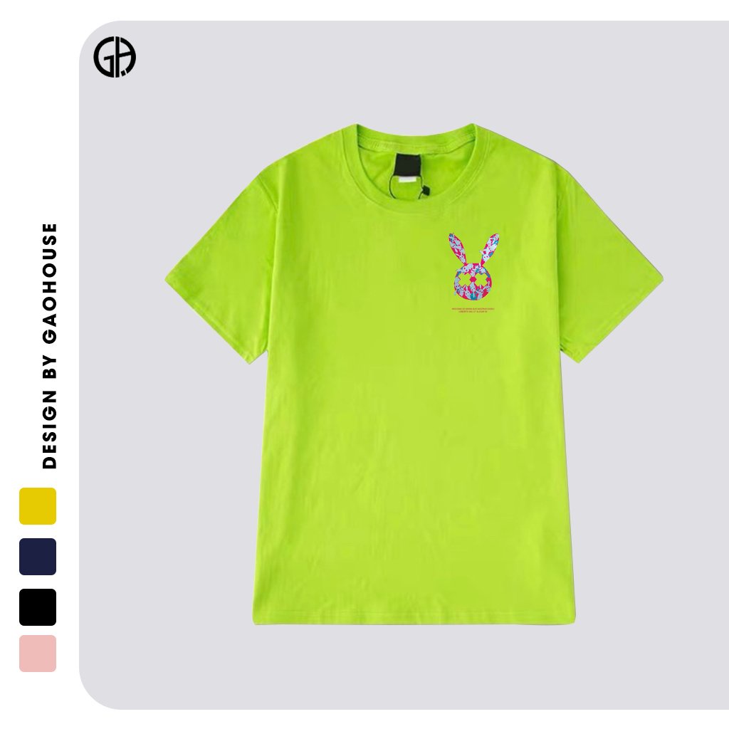 Áo thun nam nữ THỎ RỰC RỠ oversize Gạo House phong cách unisex form rộng in hình chất cotton[V182]