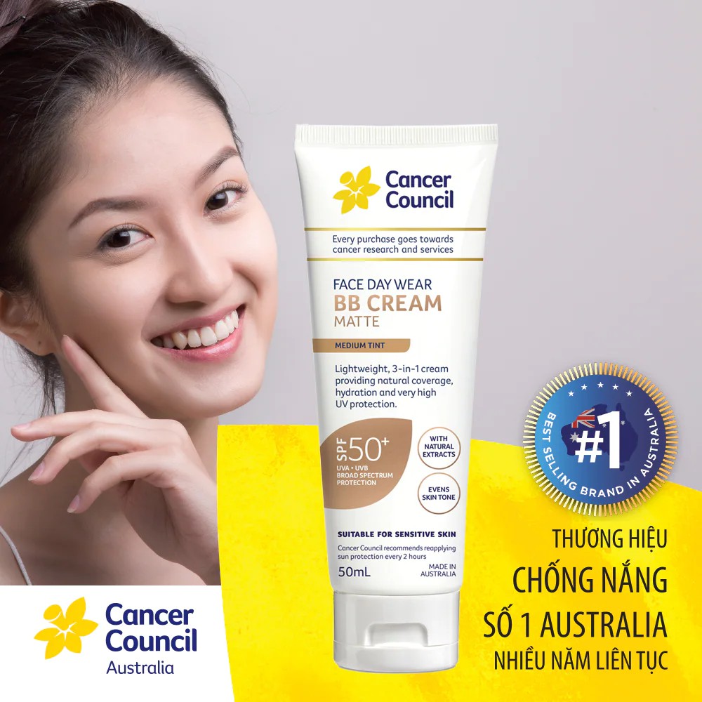 Kem nền chống nắng sáng tự nhiên Cancer Council BB Cream Light Tint | BigBuy360 - bigbuy360.vn