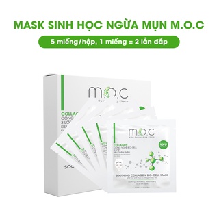 Hộp 5 Mặt Nạ Sinh Học Dịu Da M.O.C Soothing Collagen Bio-cell Mask