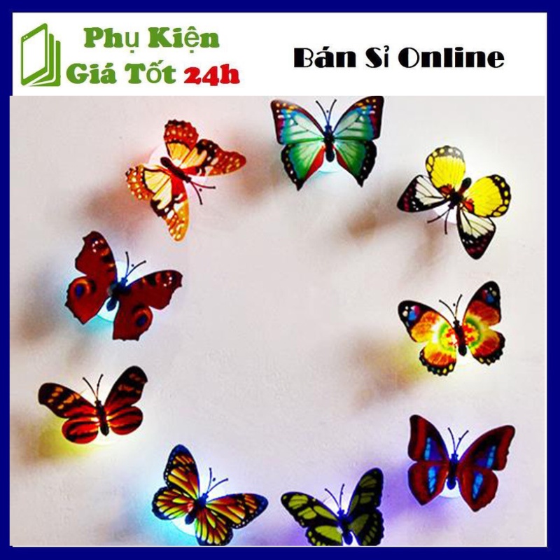 10 ĐÈN LED CON BƯỚM DÁN TƯỜNG