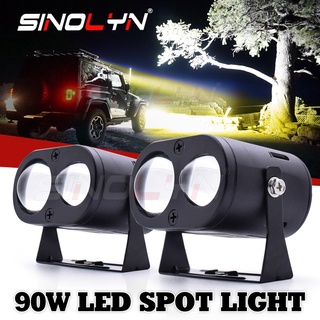 Đèn pha led chiếu sương mù ánh sáng trắng / vàng / đỏ chống thấm nước hình mắt quỷ độc đáo cho