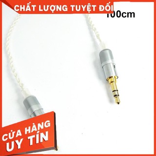 Dây AUX , 2 Đầu 3.5 Dây 3 ly Đồng Mạ Bạc Chất Lượng Cao - 1 dây (Màu Sắc Ngẫu Nhiên)