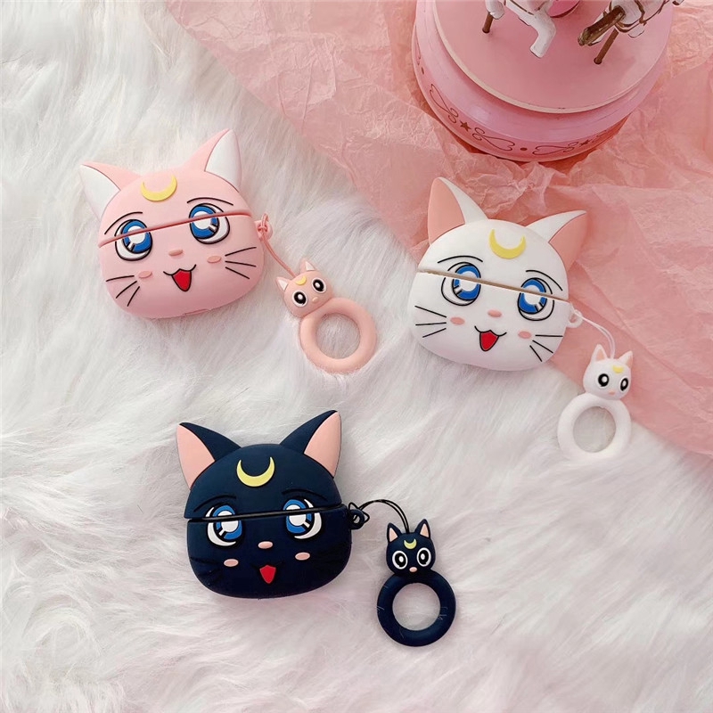 Cute Cartoon Luna Cat Silicone AirPods Pro Protective Cover Anime Cat AirPods 3 Protective Cover