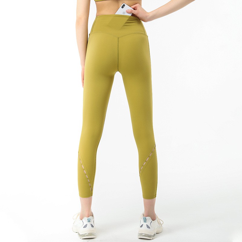 Quần dài thể thao HOPPE FUMENG lưng cao hỗ trợ tập yoga chạy bộ dành cho nữ