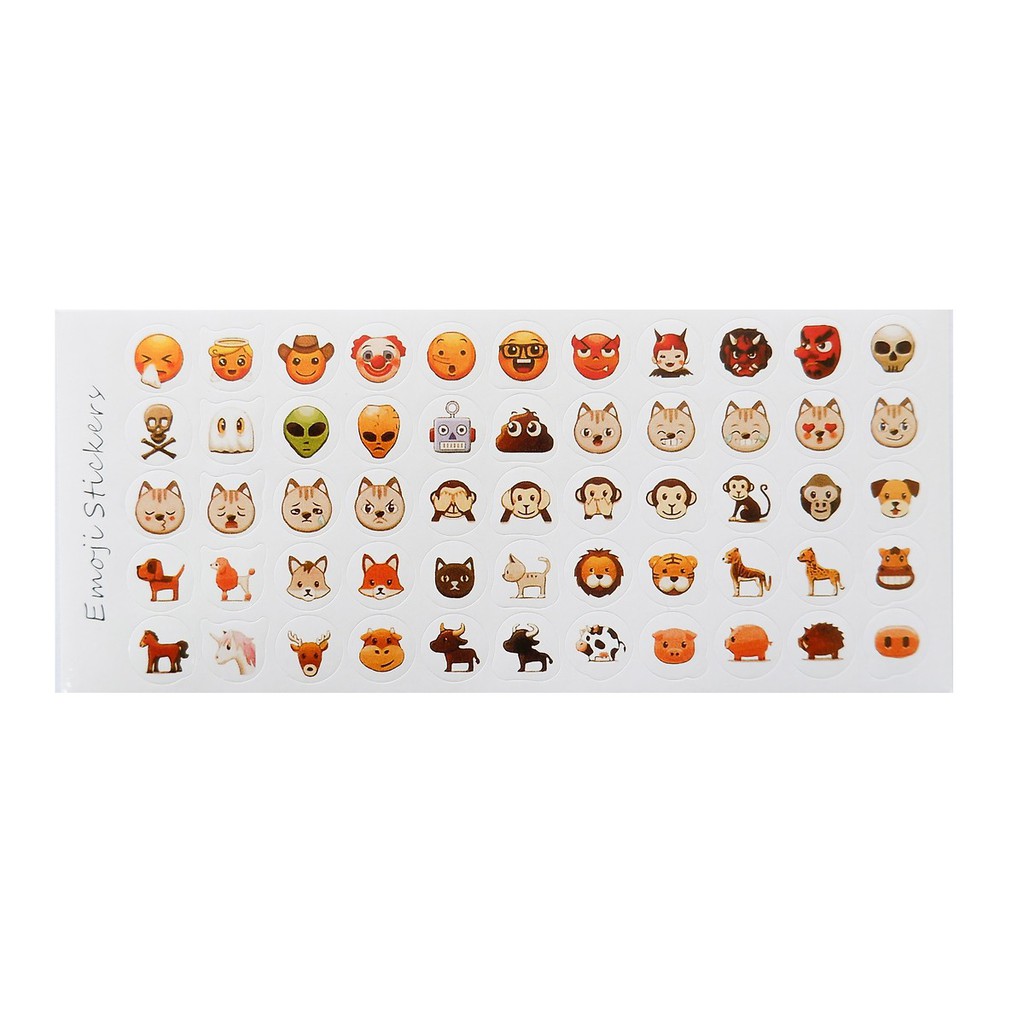 1 Tấm sticker trang trí mặt cười (Emoji Stickers)