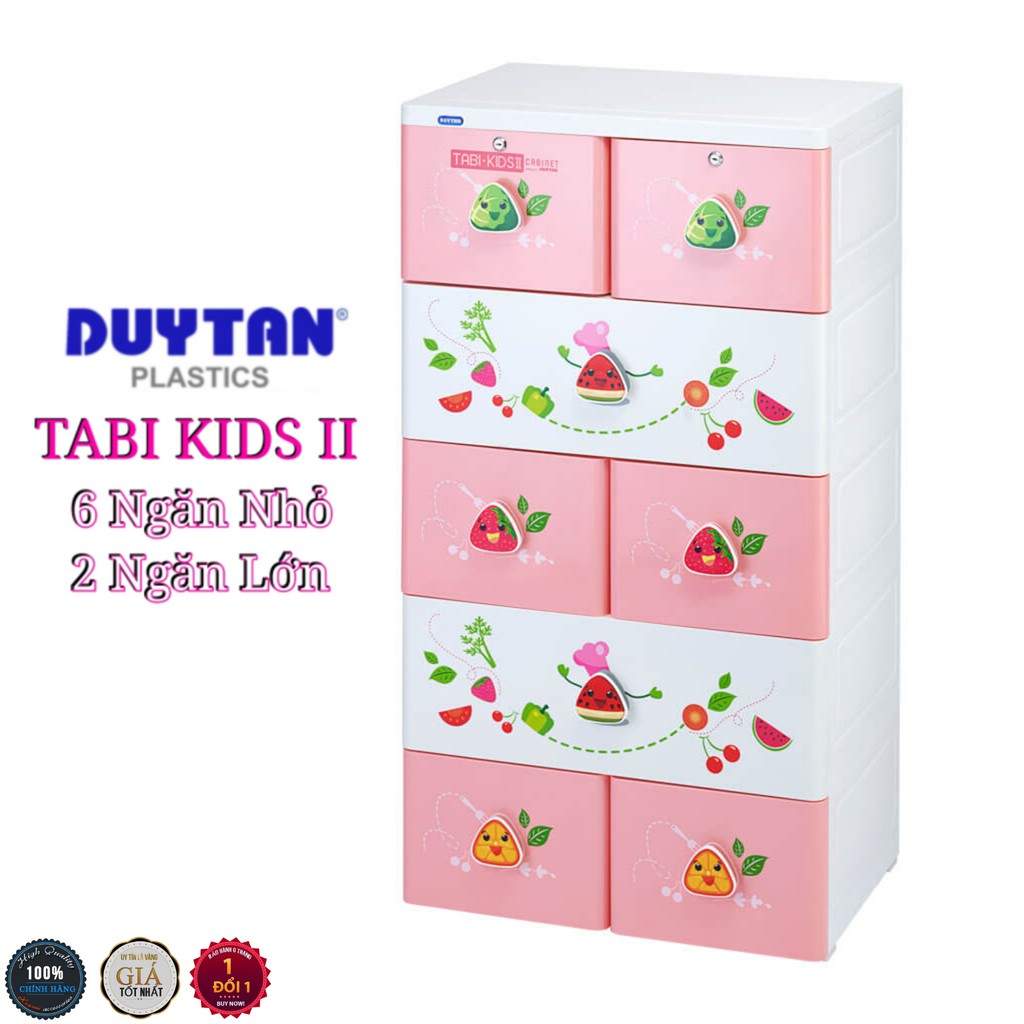 Tủ Nhựa Duy Tân Tabi-Kids II Hồng