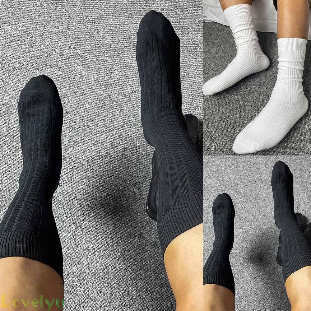 ◀READY▶1Pair Mens Dress Socks Cotton Solid Sports Athletic Work Stripe Casual Socks New# Good Quality