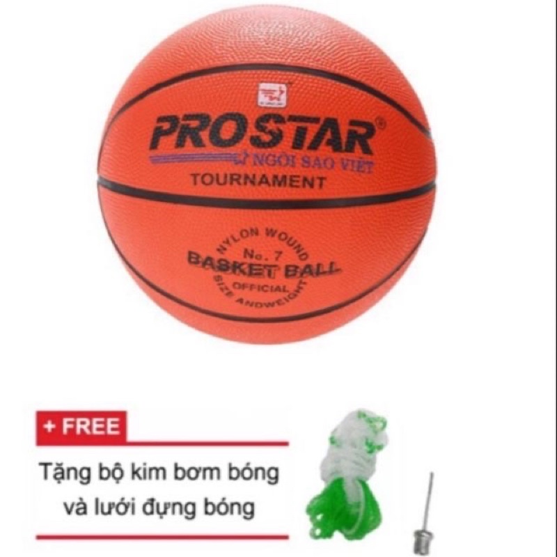 Quả bóng rổ cao su prostar chính hãng nhiều size số,tặng kèm kim và túi lưới