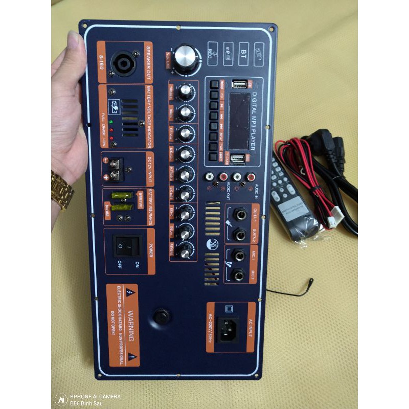 Mạch loa kéo cao cấp 5 tấc đơn 4 tấc đôi có reverb mẫu nằm ngang