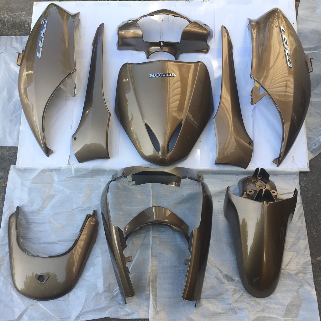 Honda LEAD 110cc  - Trọn bộ vỏ nhựa màu cho xe máy gồm 10 chi tiết nhựa sơn