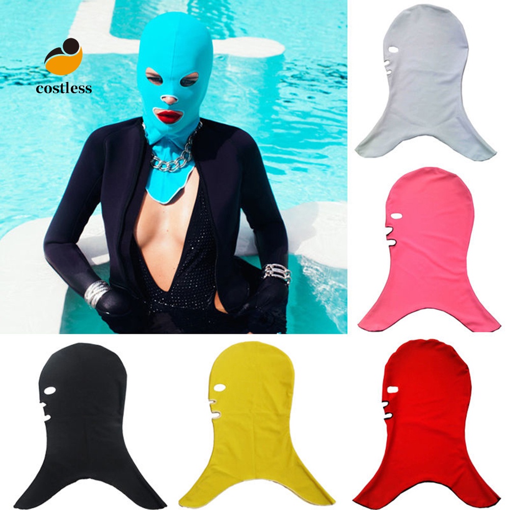 Mũ bơi trùm mặt cổ chống tia UV thoáng khí bảo vệ làn da tiện dụng
