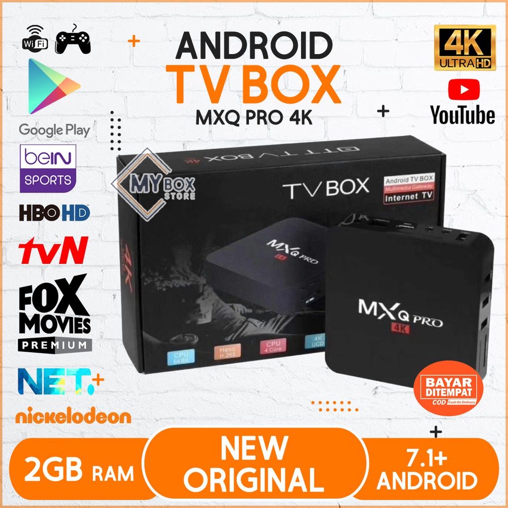 Tv Box Thông Minh Android Mxq Pro 4k Fleco Ram 2gb Rom 16gb Android 7 + Và Phụ Kiện