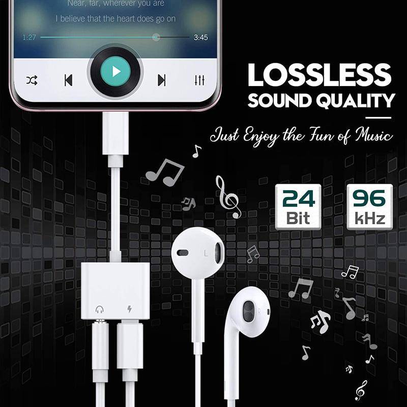 Cáp Chuyển Đổi Âm Thanh type c 2 Trong 1 Sang Cổng usb c Sang jack Cắm 3.5mm + Tai Nghe Sạc Điện Thoại