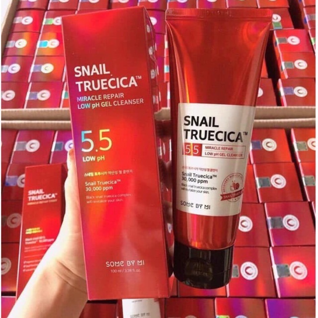 Sữa Rửa Mặt Some By Mi Ốc Sên Đỏ Tạo Bọt Snail Truecica Miracle Repair Low PH Gel Cleanser 100ml