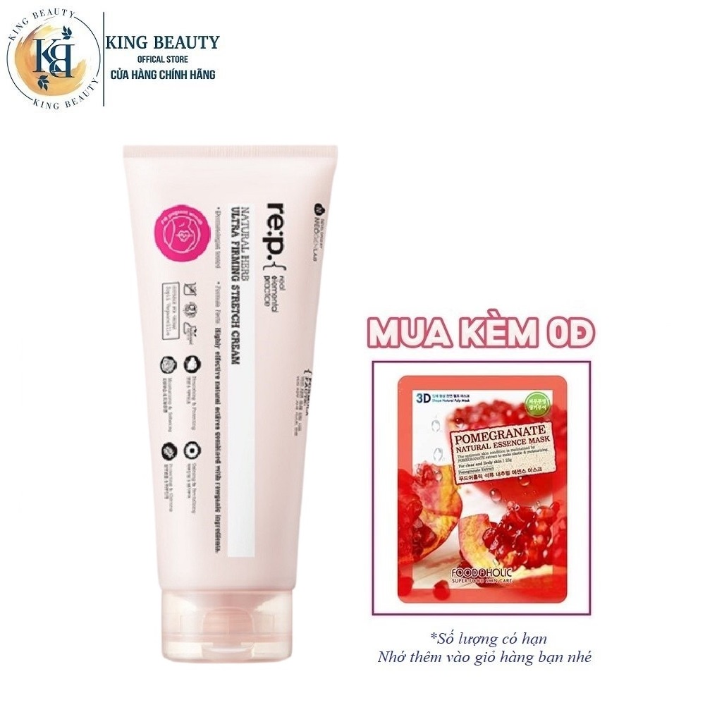 Kem Giảm Rạn Da, Làm Mờ Sẹo RE:P Natural Herb Ultra Firming Stretch Rep Cream 200ml