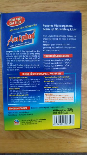Bột Phân Huỷ Thông Cầu Amiphot 220gr