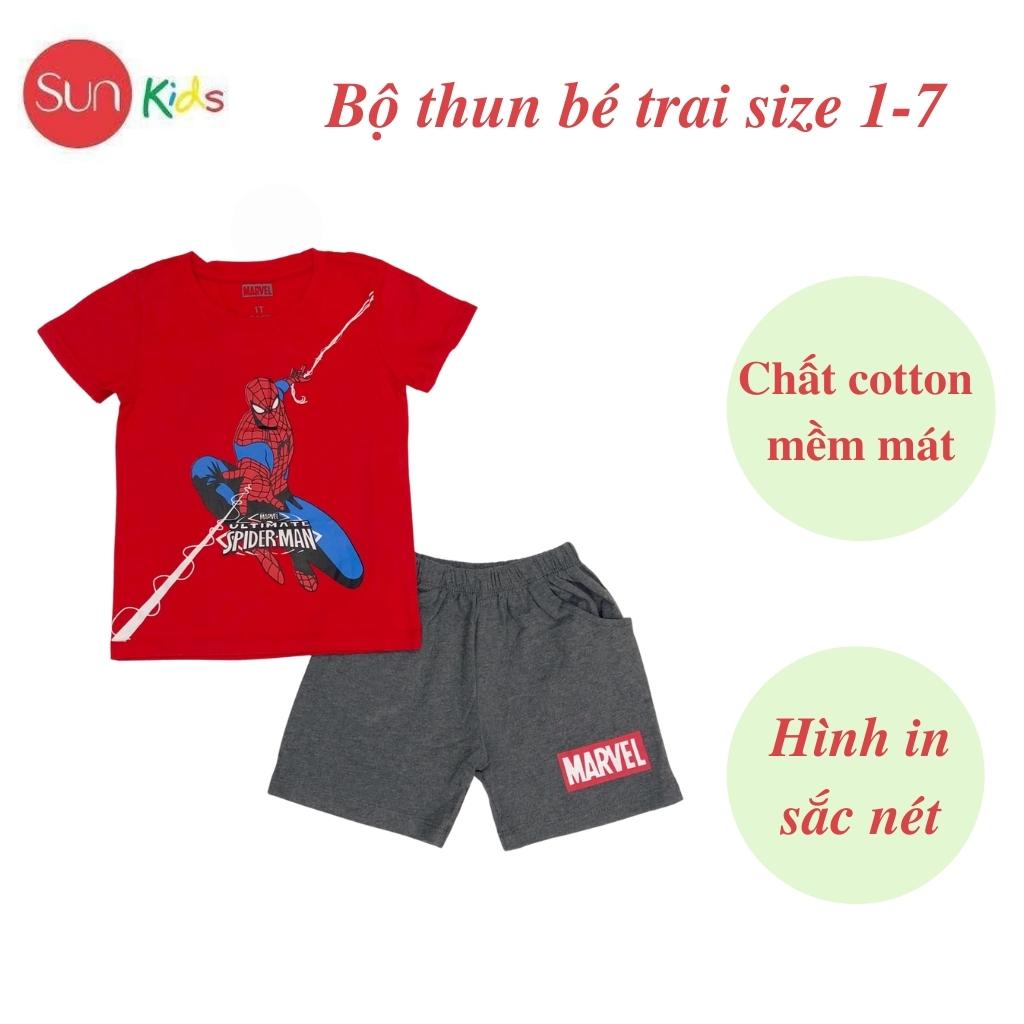 Đồ bộ bé trai, đồ bộ trẻ em chất thun cotton, size 1-7 tuổi, có nhiều màu - SUNKIDS