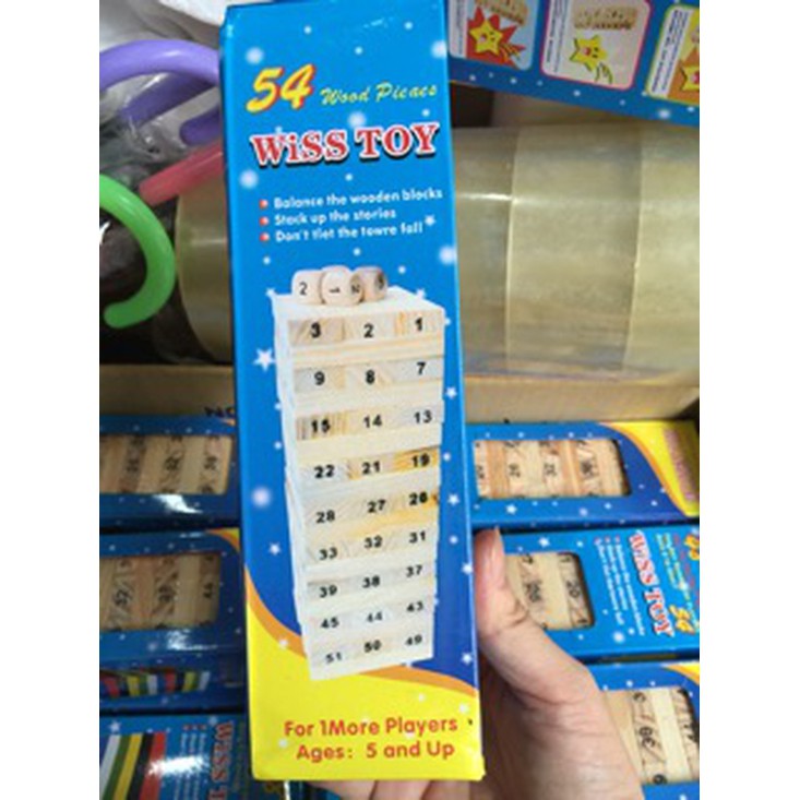 RÚT GỖ SỐ 54 THANH WISS TOY (CÓ LOẠI LỚN VÀ NHỎ)