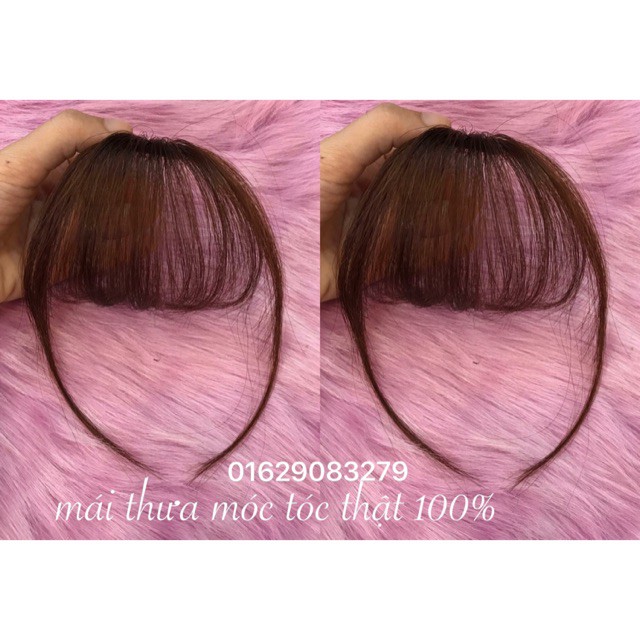 Mái thưa tóc thật ❤ FREESHIP 🎁 Tóc mái thưa tóc thật- hàng móc tay- kèm hình thật