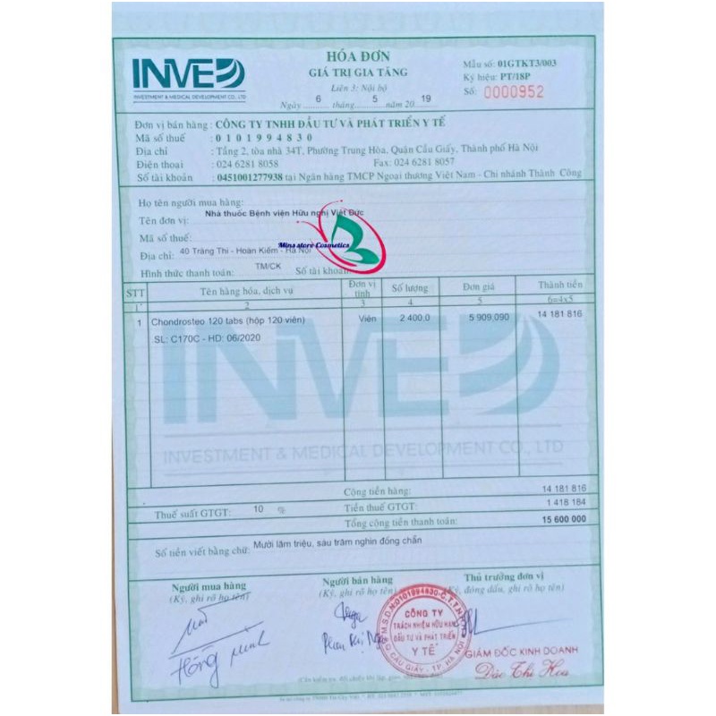 Sản phẩm hỗ trợ xương khớp Pháp Chondrosteo