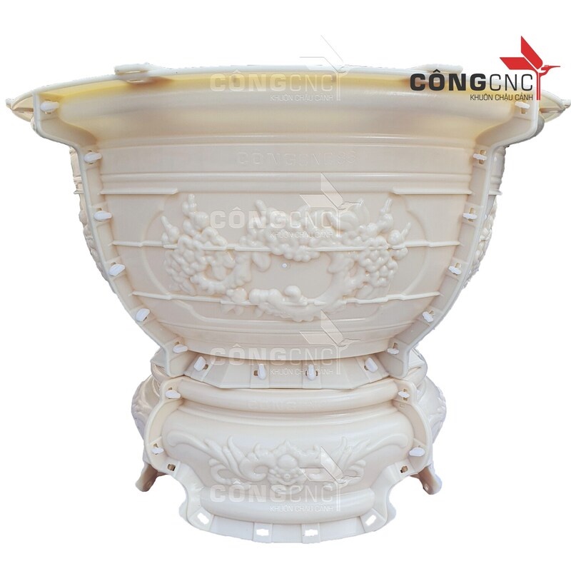 Khuôn Chậu Tròn 86 Kèm Đôn Tròn Đại Phát Đại Lộc