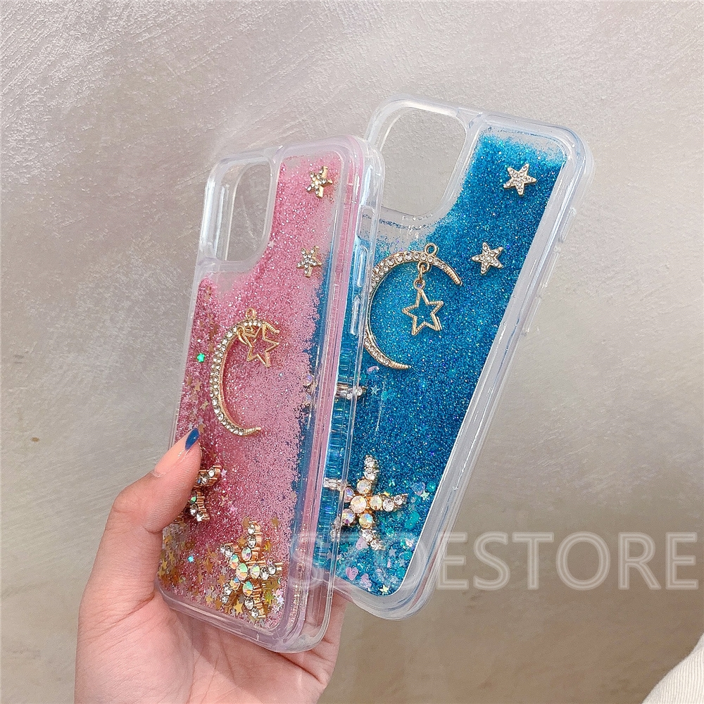 Fashion Bling Starry Sky Liquid Quicksand Soft Phone Case Cover for Samsung A80 A90 A70 A60 A50 A30S A50S A40 A30 A20 A10 M10 A10S A20S M30S M31 M31S M51