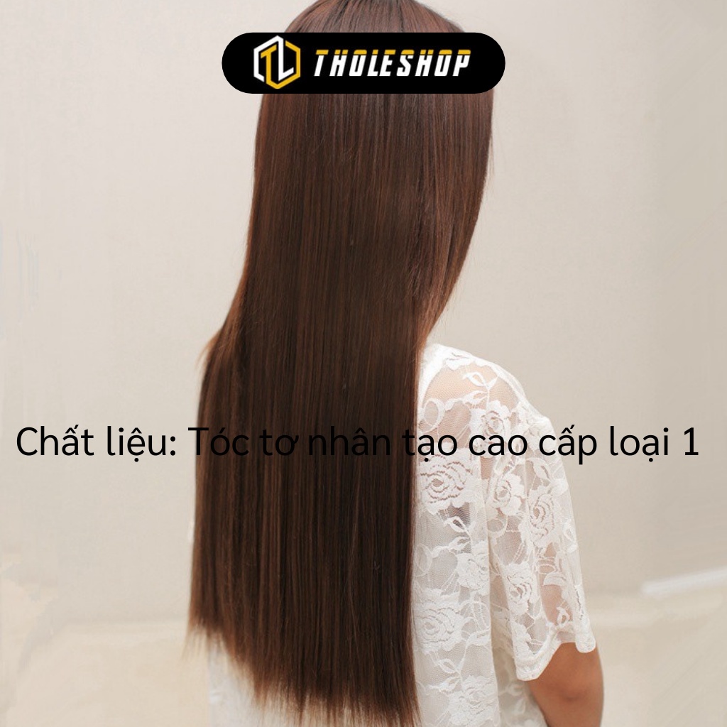 Tóc Giả - Tóc Giả Dài Thẳng Kẹp Nửa Đầu 60cm Mềm Mỏng Có Thể Uốn, Nhuộm, Gội 7217