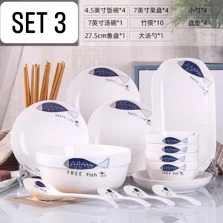 Sét 29 chi tiết bát đĩa hoạt hình