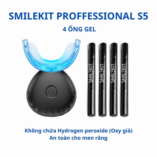 Máy làm trắng răng SMILEKIT- Máy tẩy trắng răng giúp trắng răng từ sâu bên trong, an toàn không ê buốt cho răng