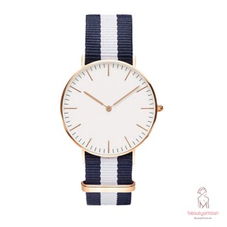 Đồng hồ analog máy quartz dây vải dù cho cặp đôi