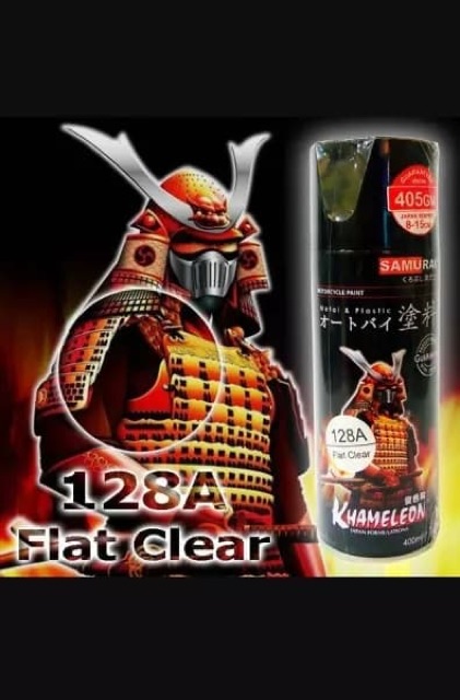Sơn phủ mờ 128A _  sơn xịt sơn Samurai 128A màu trong mờ _ Flat Clear_ shop uy tín, giao hàng nhanh, giá rẻ