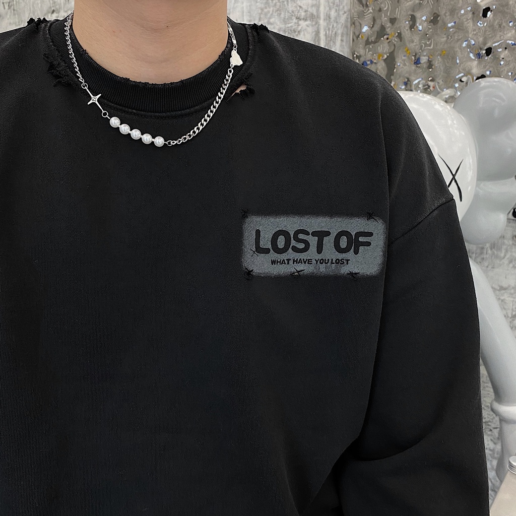 Vòng cổ đính hạt ngọc trai phong cách hip hop thời trang Hàn Quốc