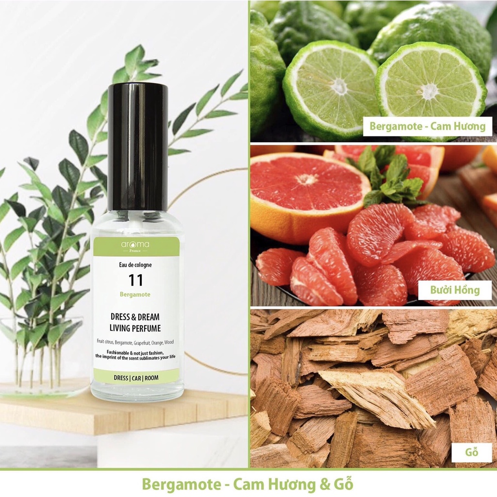 Xịt Thơm Áo Quần Aroma Cam Hương 30ml