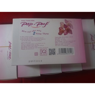 bông tẩy trang Pop Puf  hộp 100 miếng