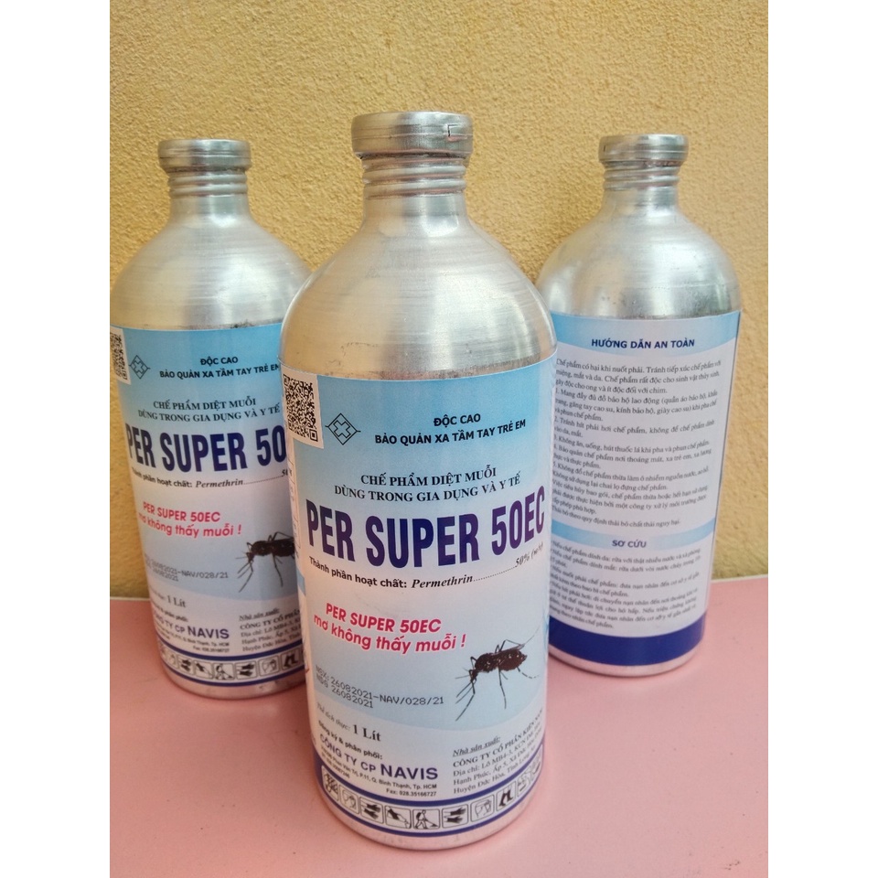 thuốc phun muỗi per super 50EC chai nhôm 1 lít